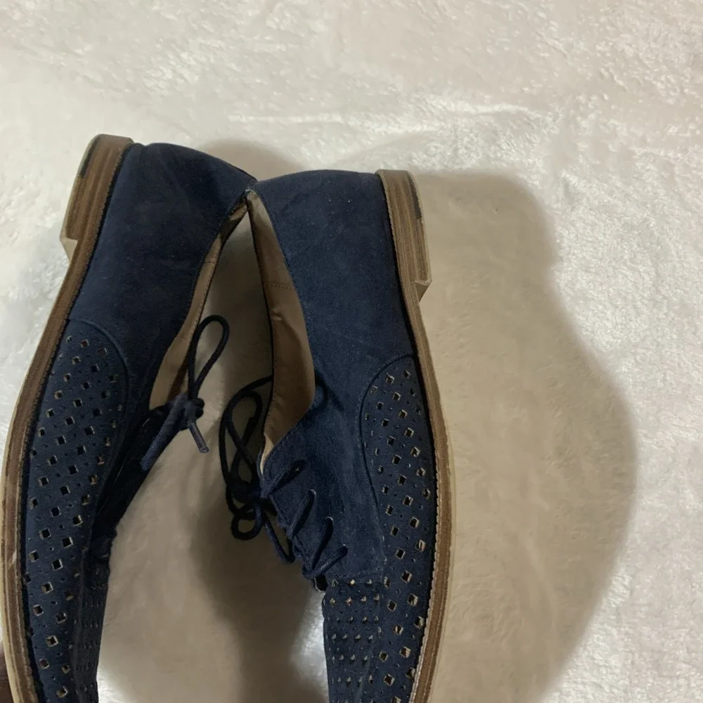 Navy Blue Suede Shoes, Women's Size 8.5, Kelly & Katie